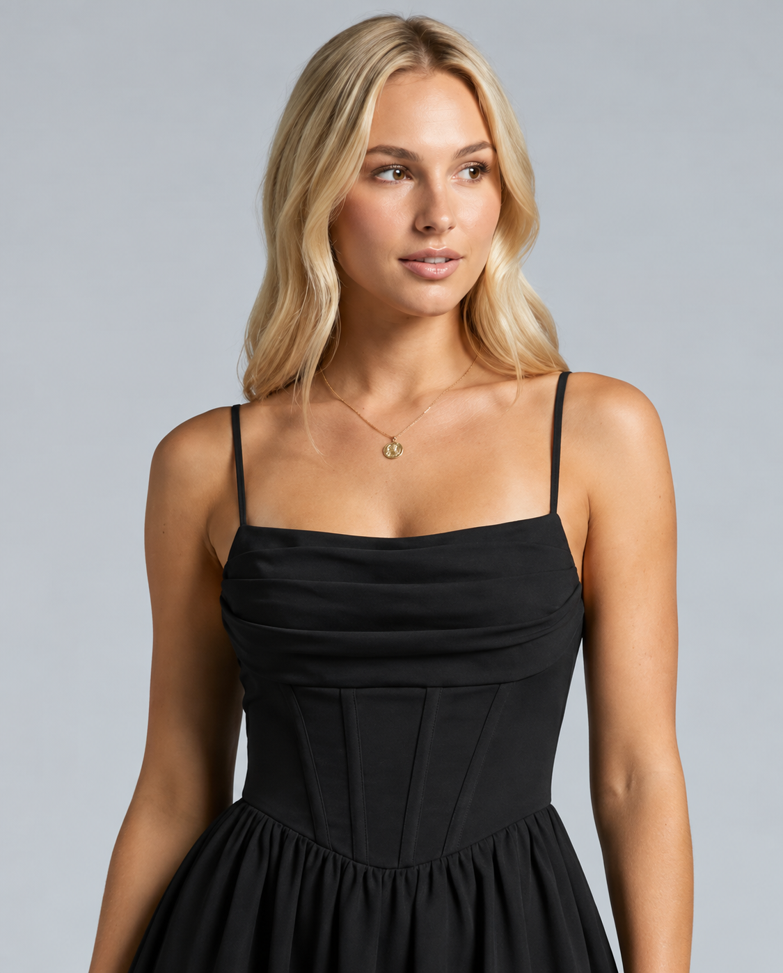 Thea | Corset Ruched Pleated Mini Dress