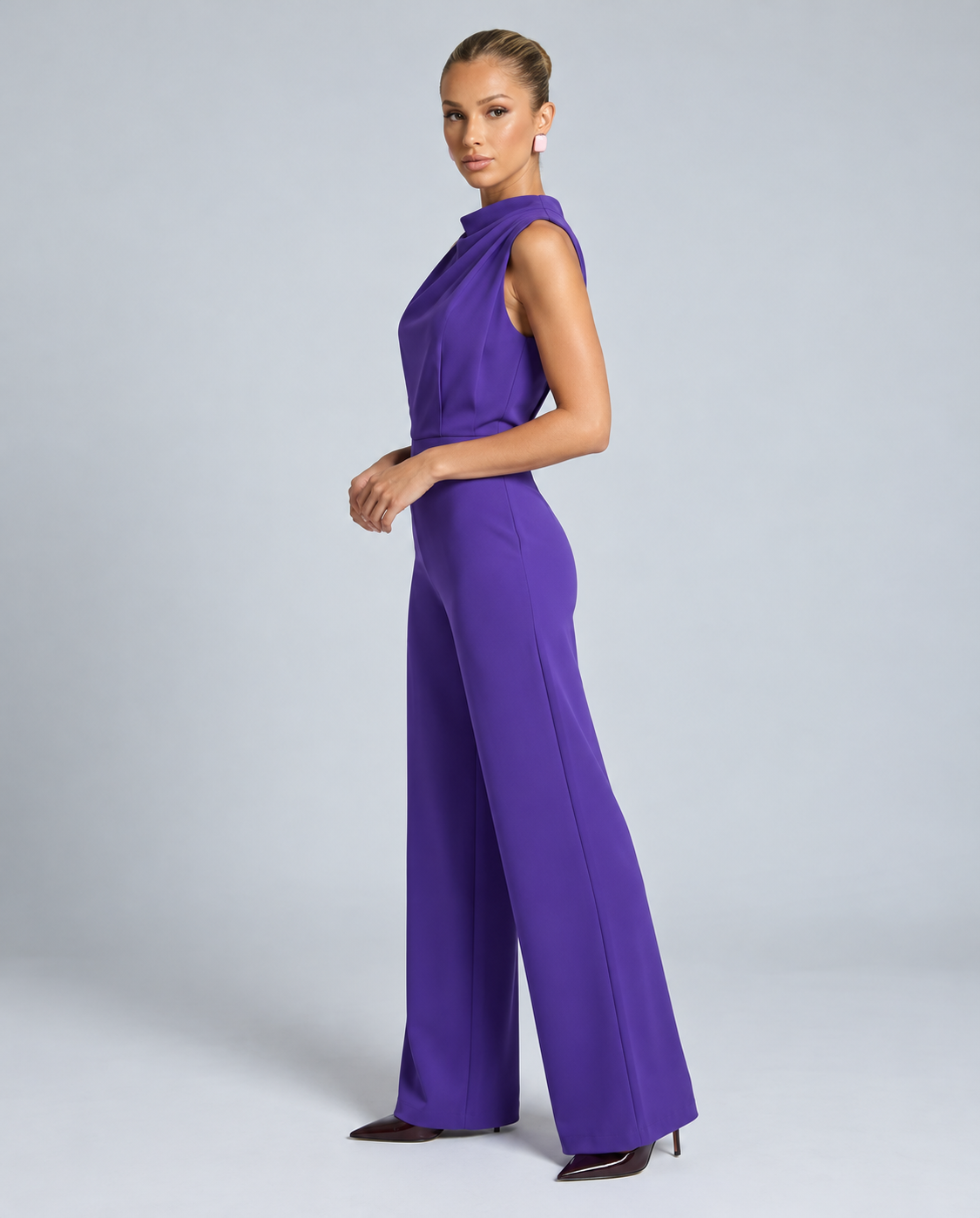 Harlow | Sleeveless High Neck Wide Leg Jumpsuit