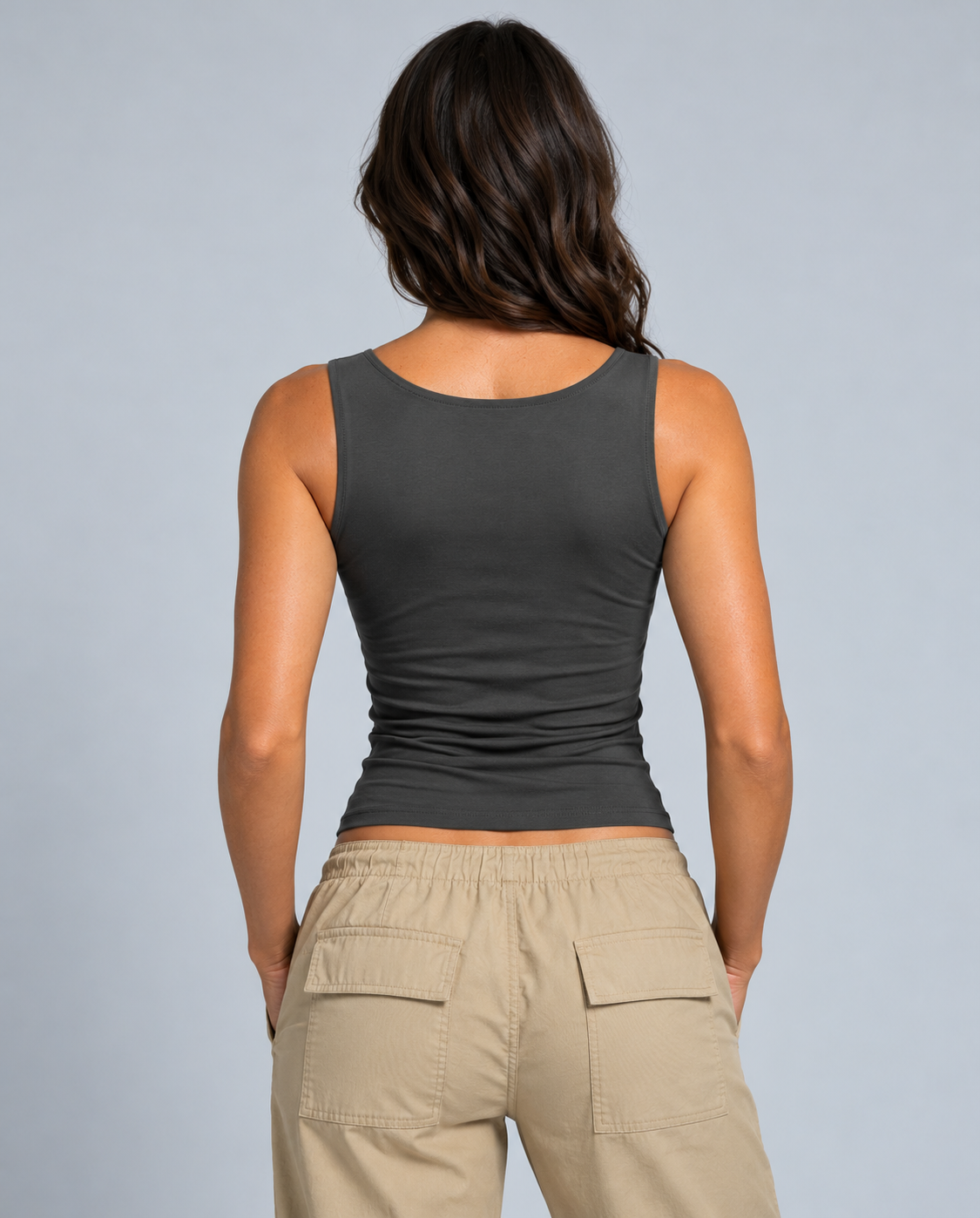 Delaney | Fitted Square Neck Tank Top