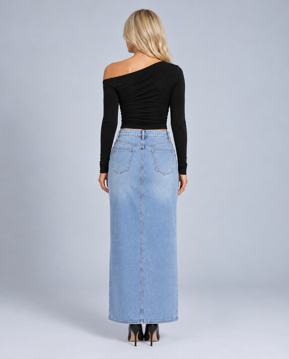 Violet | Asymmetric One Shoulder Ruched Crop Top