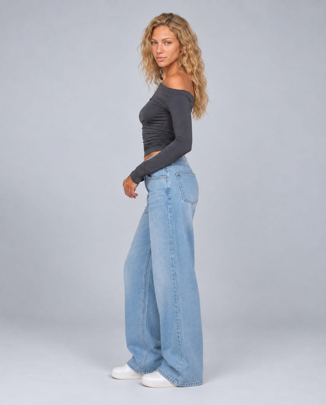 Violet | Asymmetric One Shoulder Ruched Crop Top