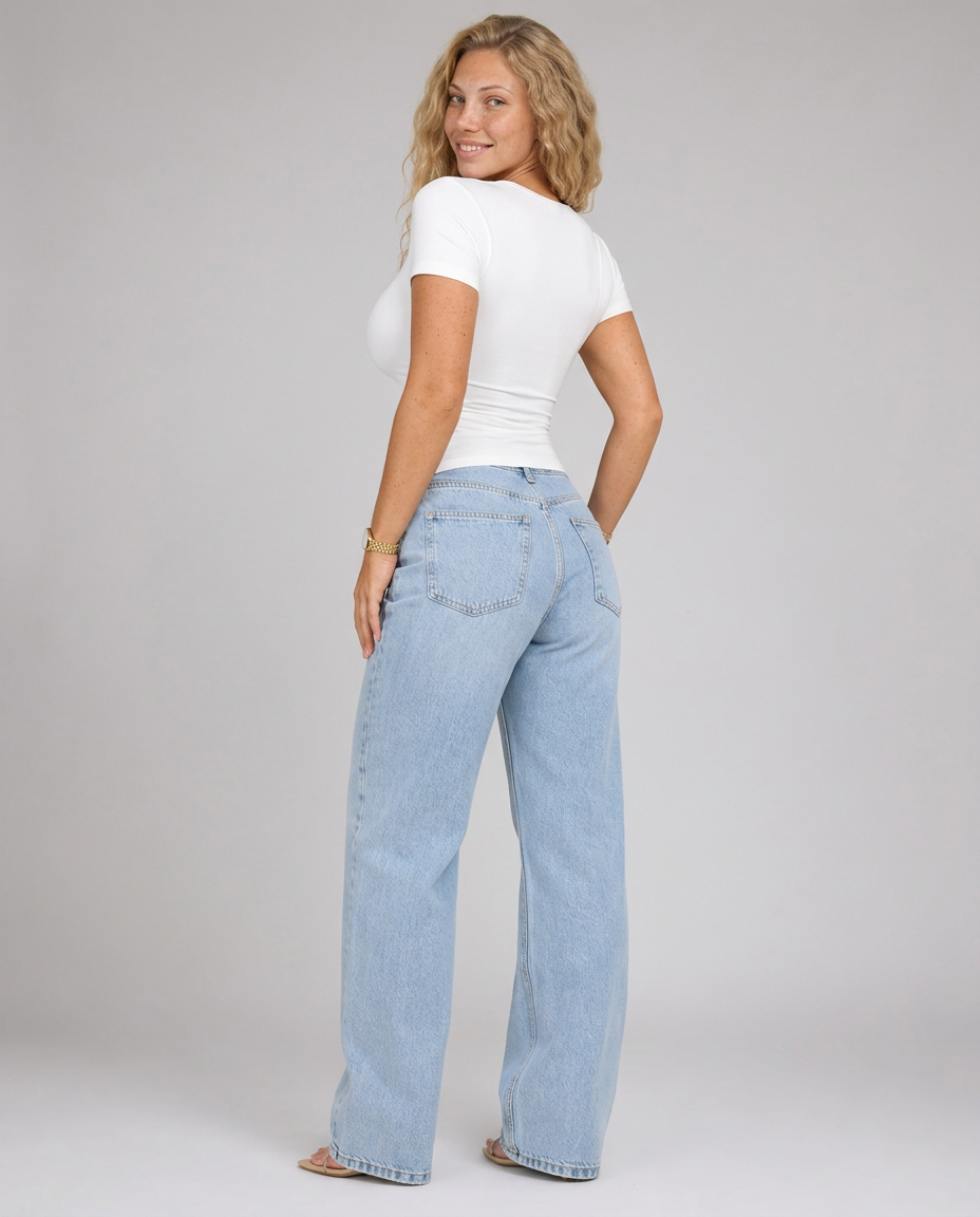 Emerson | Wide U-Neck Cropped T-Shirt