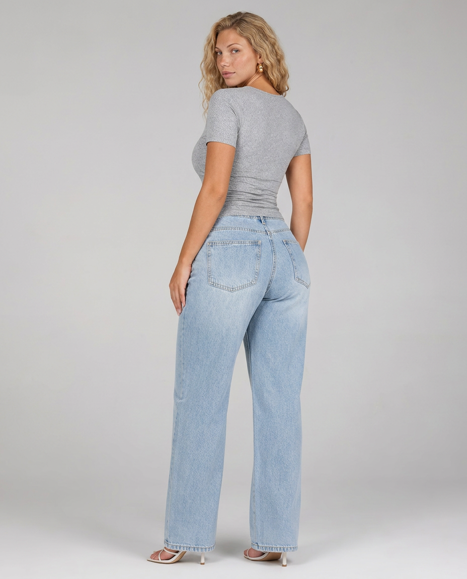 Emerson | Wide U-Neck Cropped T-Shirt