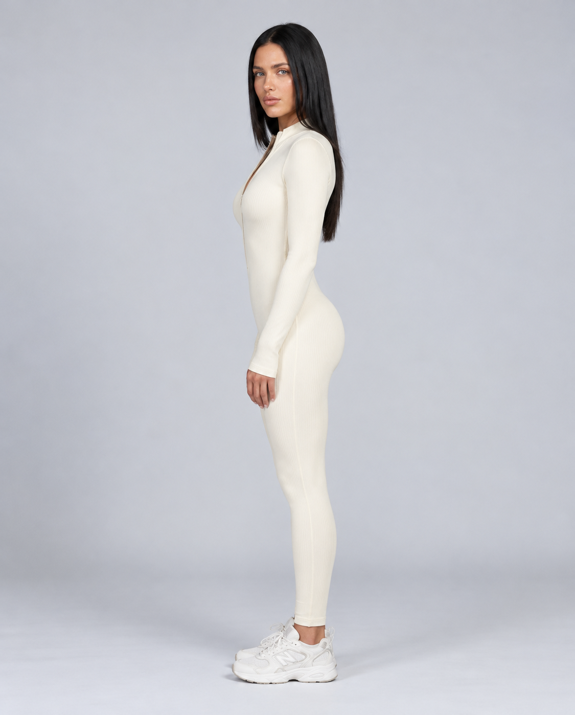 Serene | Long Sleeve Fitted Full-Length Jumpsuit