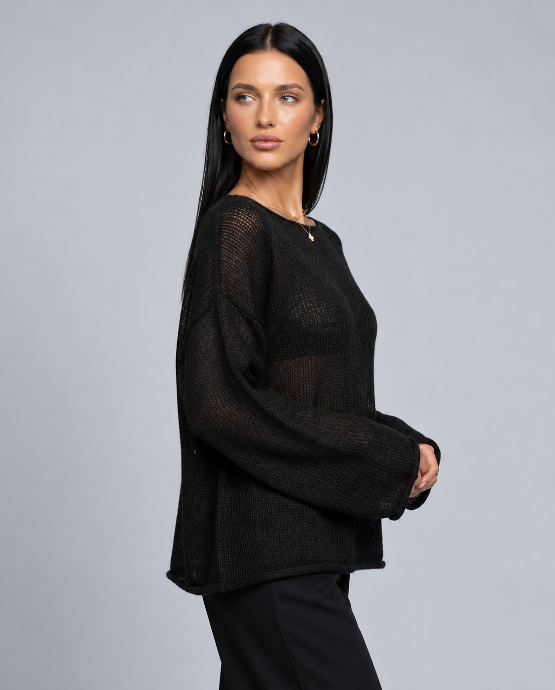 Mabel | Cropped Bell Sleeve Knit Jumper