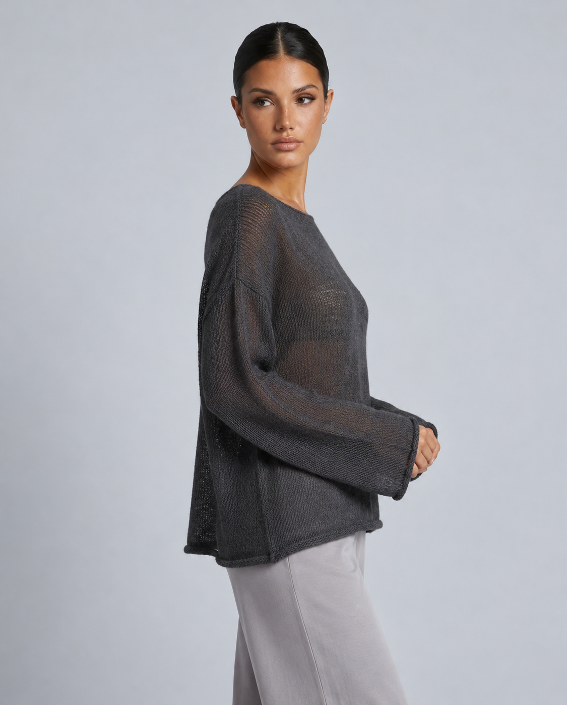 Mabel | Cropped Bell Sleeve Knit Jumper