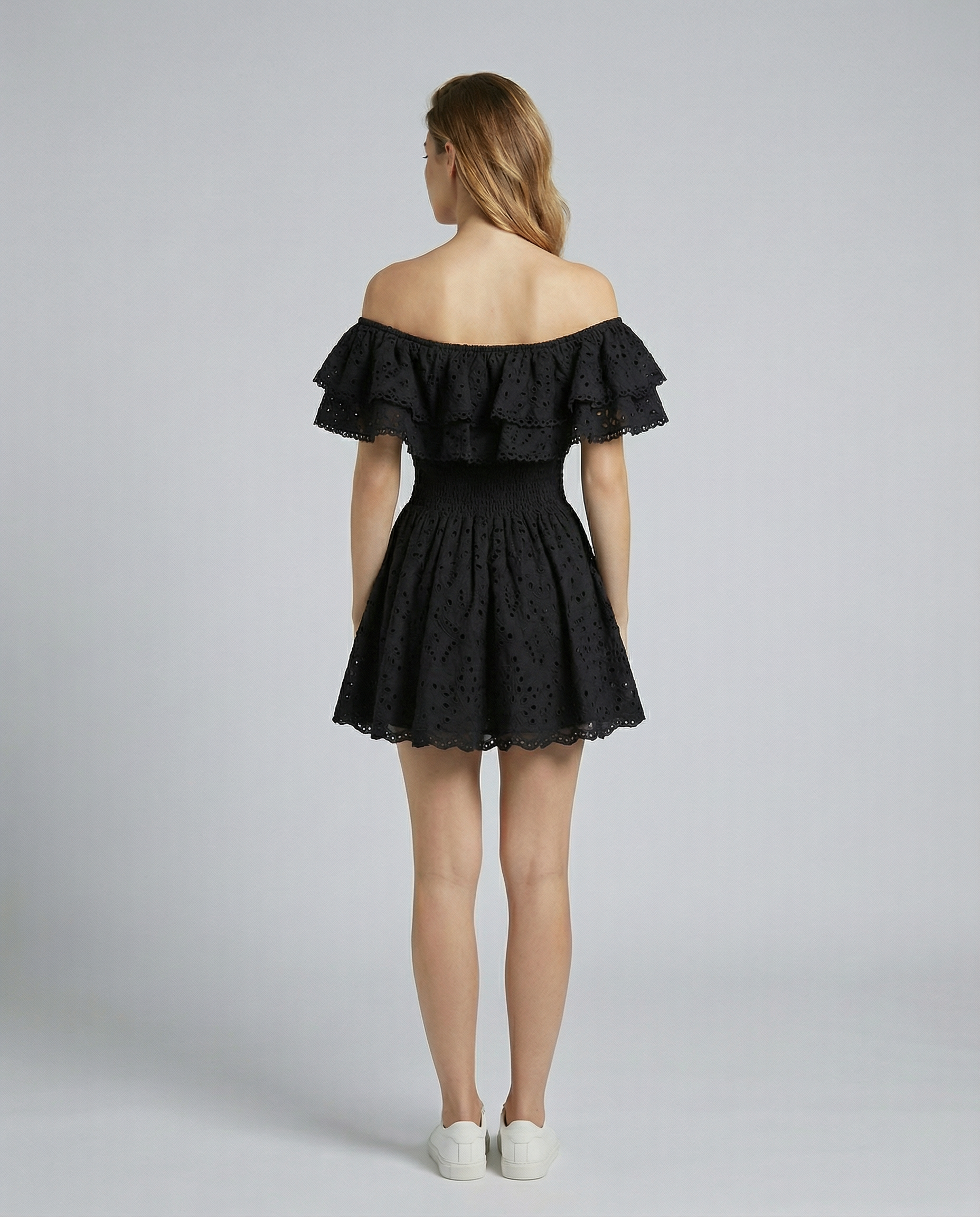 Nina | Off-Shoulder Mini Dress with Ruffle Detail
