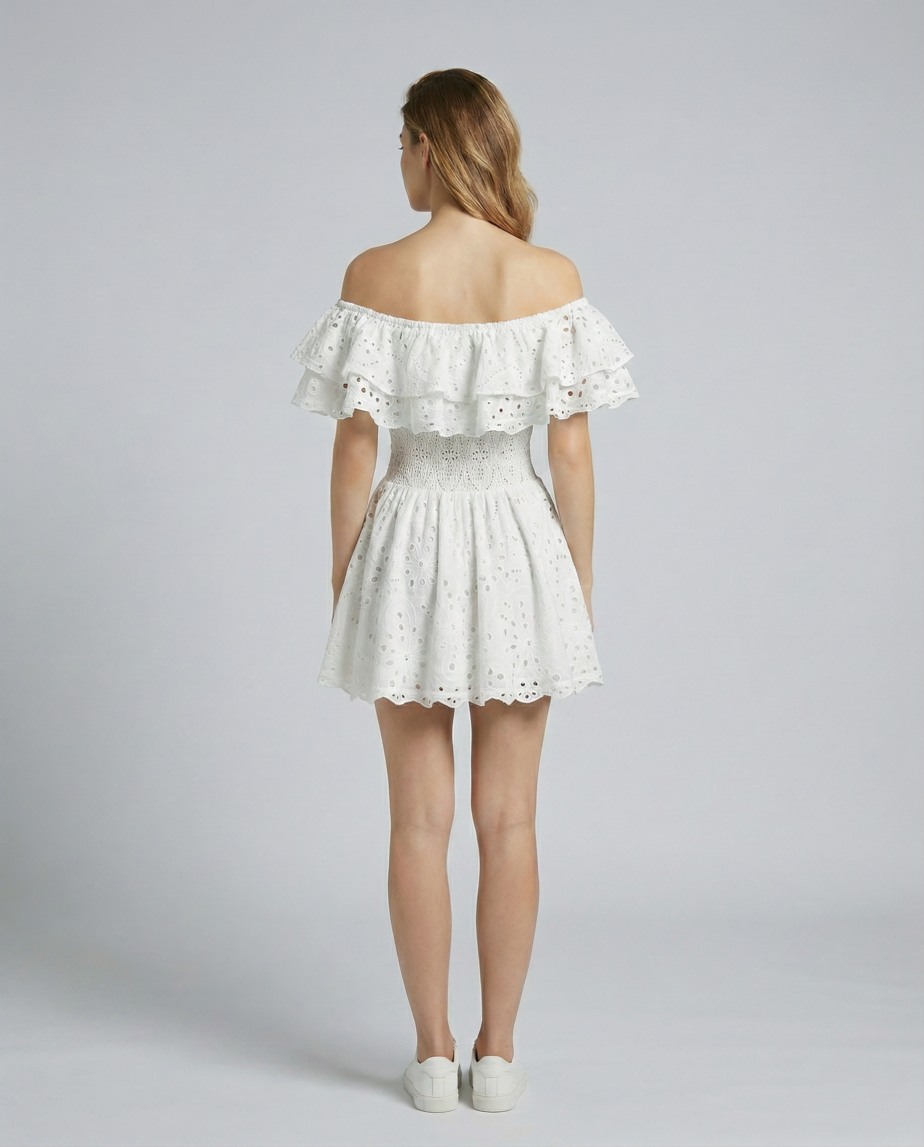 Nina | Off-Shoulder Mini Dress with Ruffle Detail