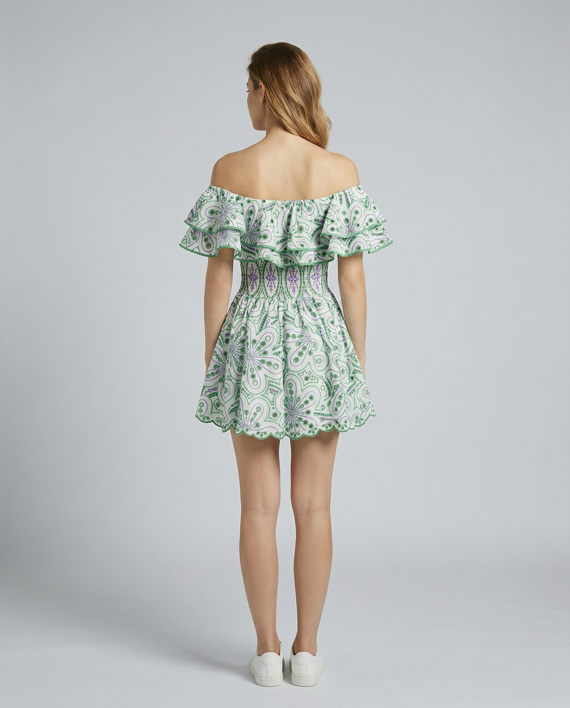 Nina | Off-Shoulder Mini Dress with Ruffle Detail