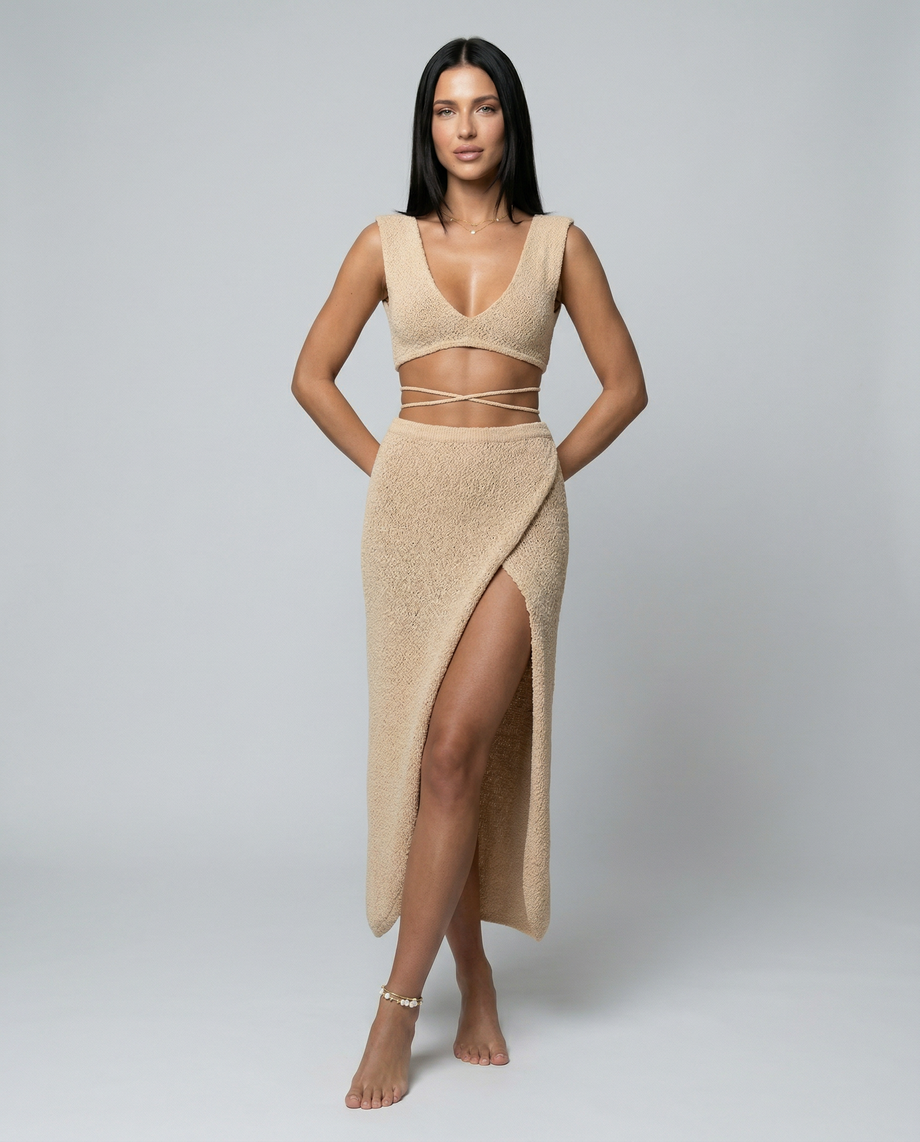 Lydia | Two-Piece Maxi Cover-Up Set with Wrap Skirt