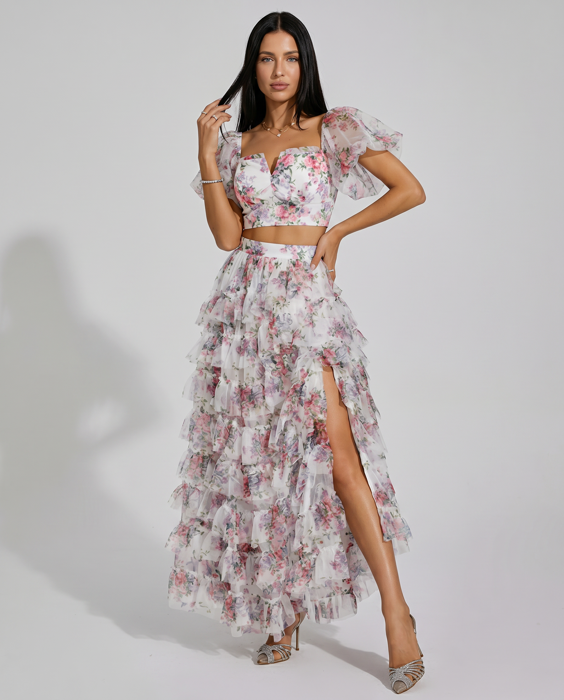 Braylee | Two-Piece Set with Ruched Maxi Skirt