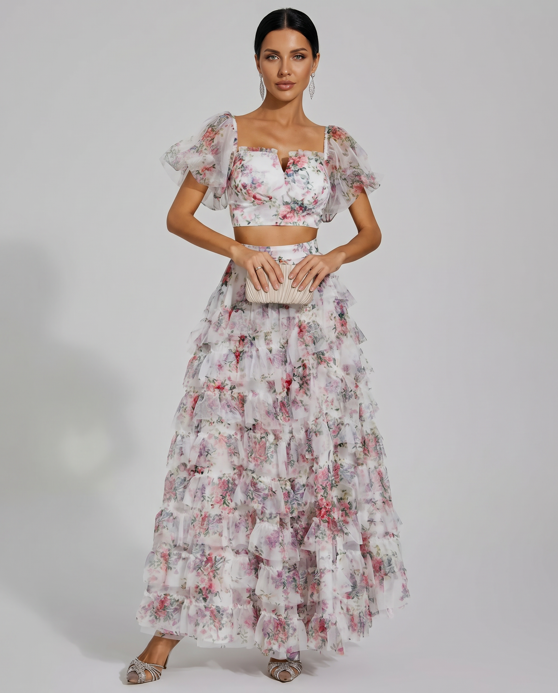 Braylee | Two-Piece Set with Ruched Maxi Skirt