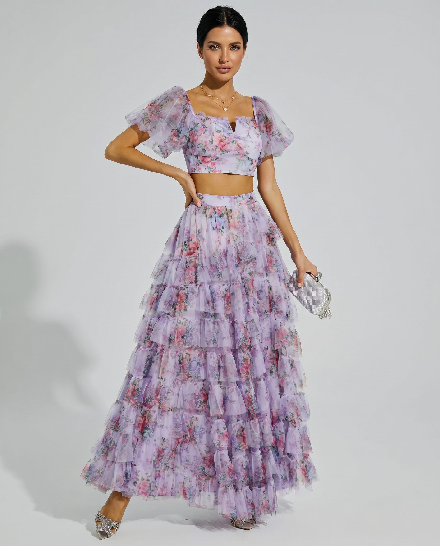 Braylee | Two-Piece Set with Ruched Maxi Skirt