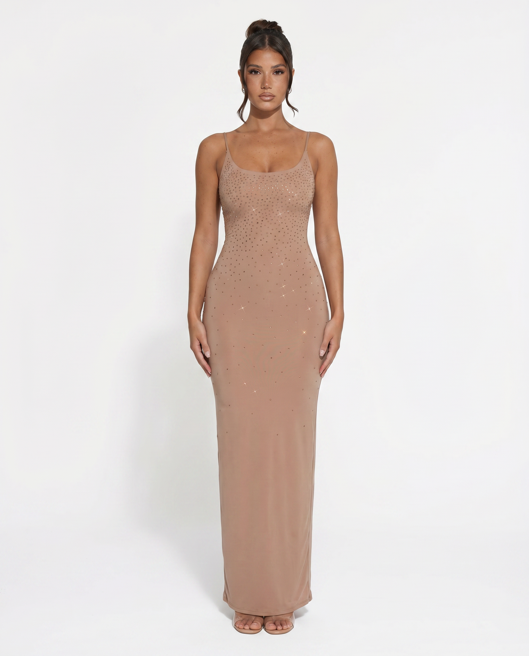 Shari | Maxi Dress with Cami Straps and Side Slit