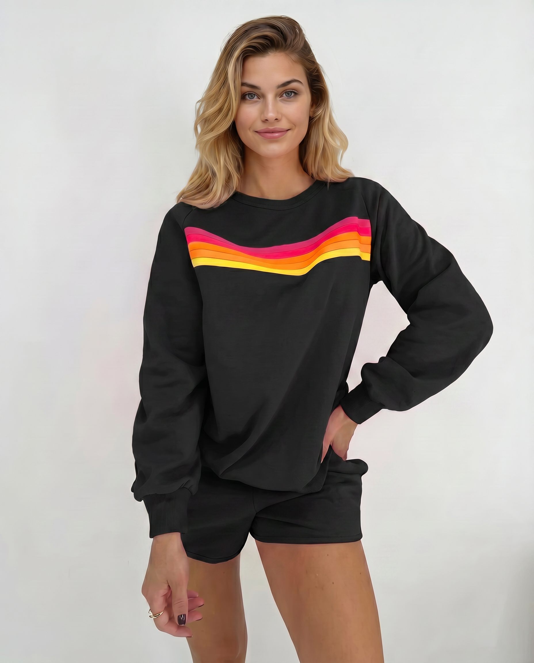 Stacey | Two-Piece Set with Sweatshirt and Shorts