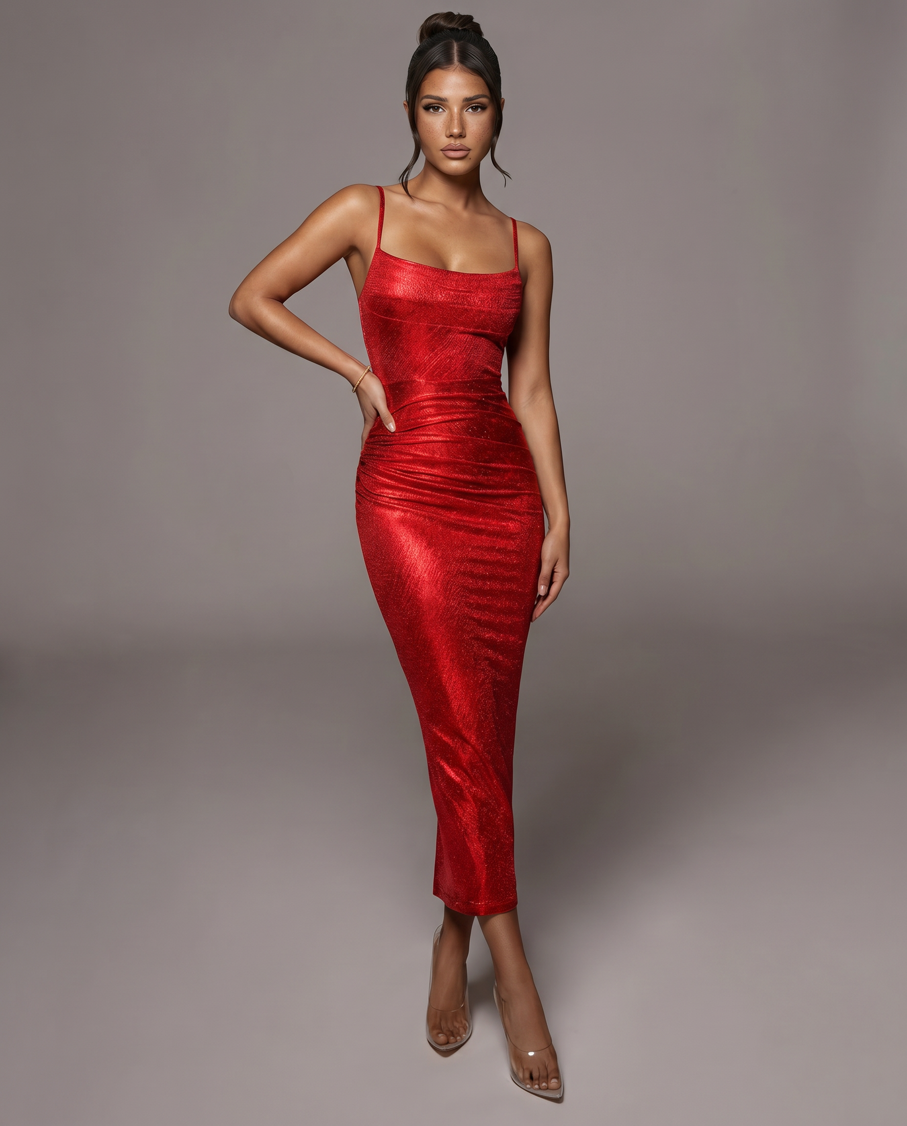 Carolyn | Midi Dress with Cowl Neck