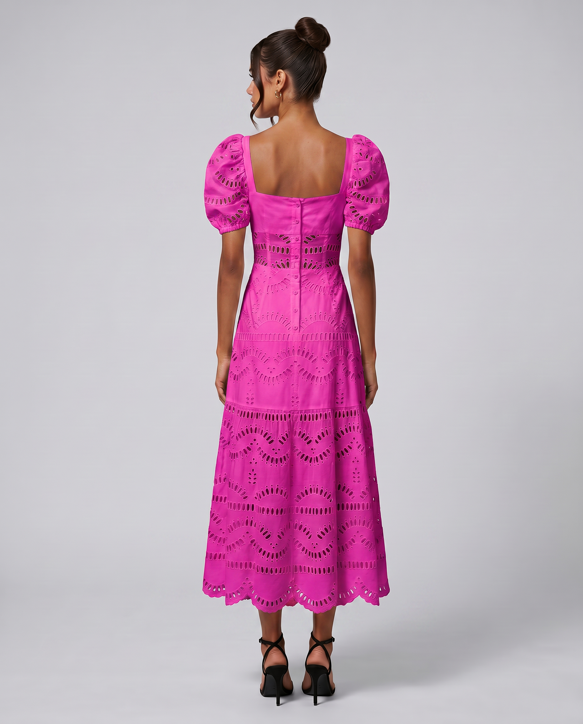 Miria | Midi Dress with Eyelet Embroidery