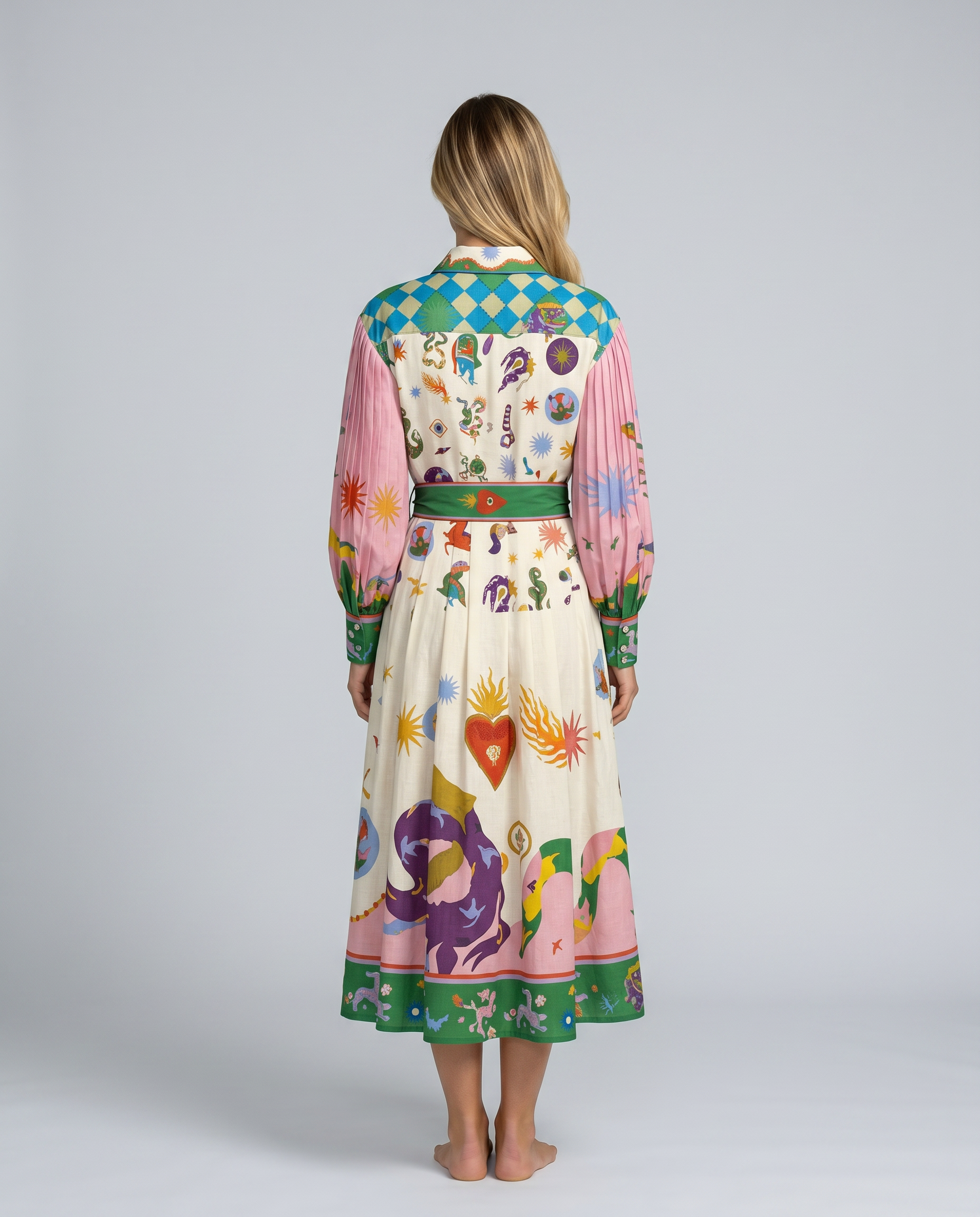 Lola | Midi Shirt Dress with Belted Waist