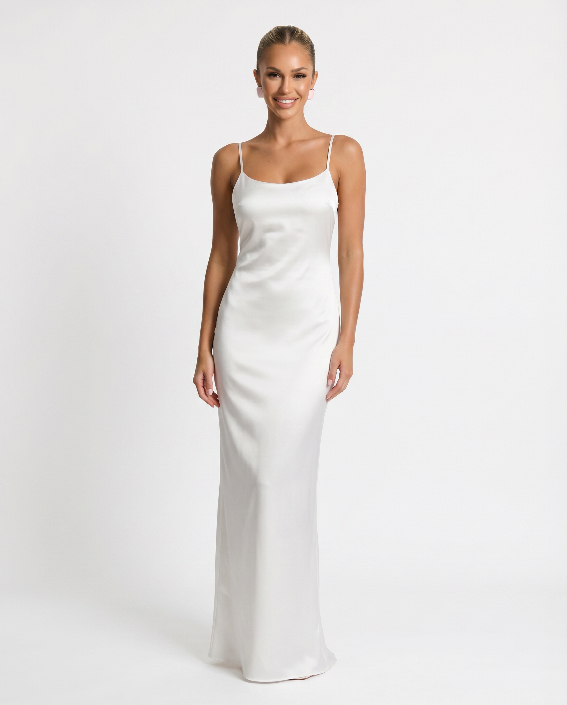 Elenora | Maxi Dress with Low Back and Floral Strap Detail