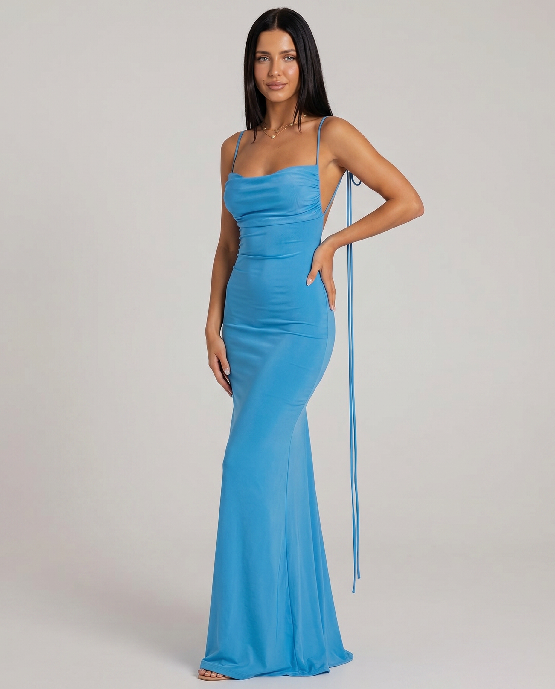 Helen | Slip Maxi Dress with Open Back