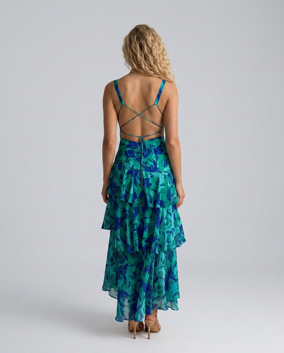 Ophelia | Maxi Dress with Tiered Ruffle Skirt