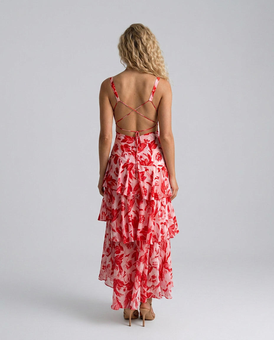 Ophelia | Maxi Dress with Tiered Ruffle Skirt