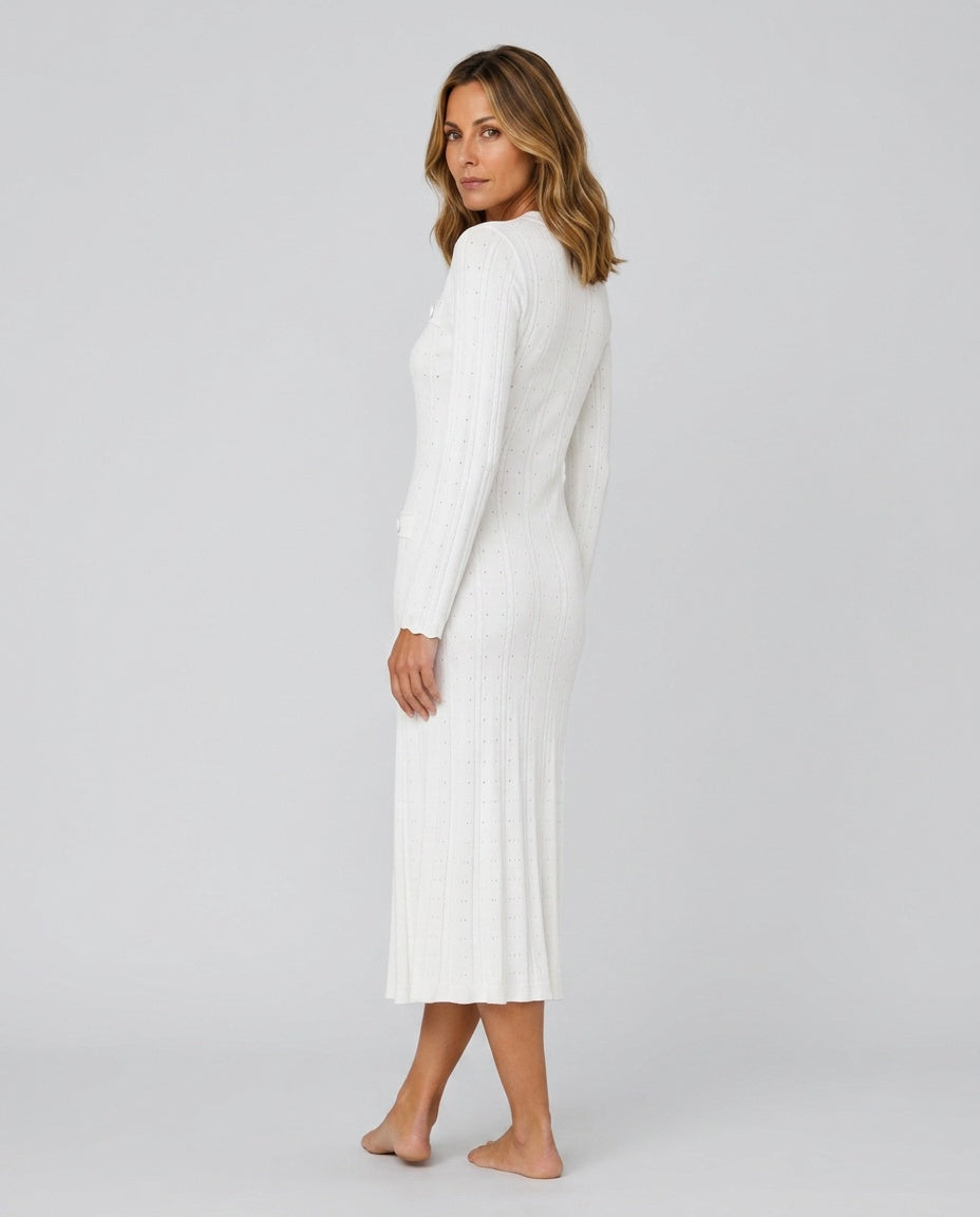 Orla | Studded Long Sleeve Midi Dress