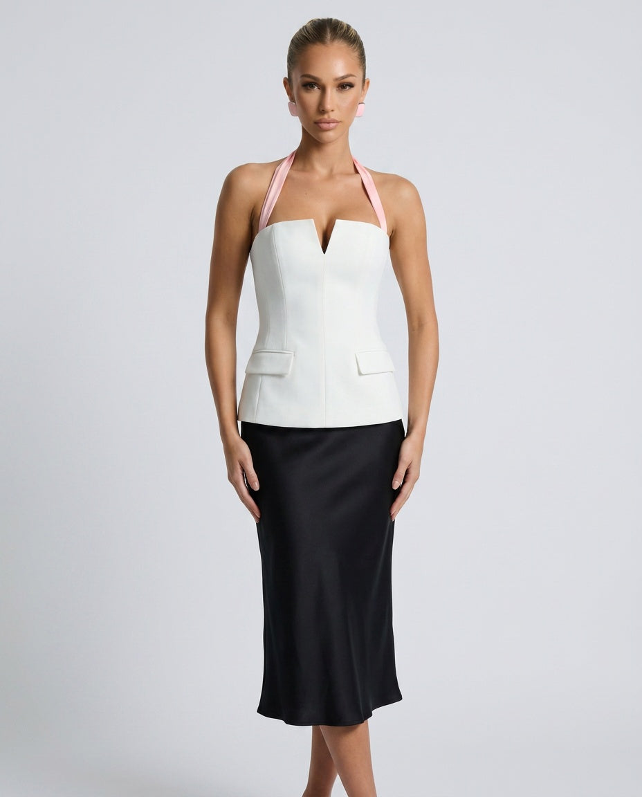 Gabriela | Structured Sleeveless Crop Top