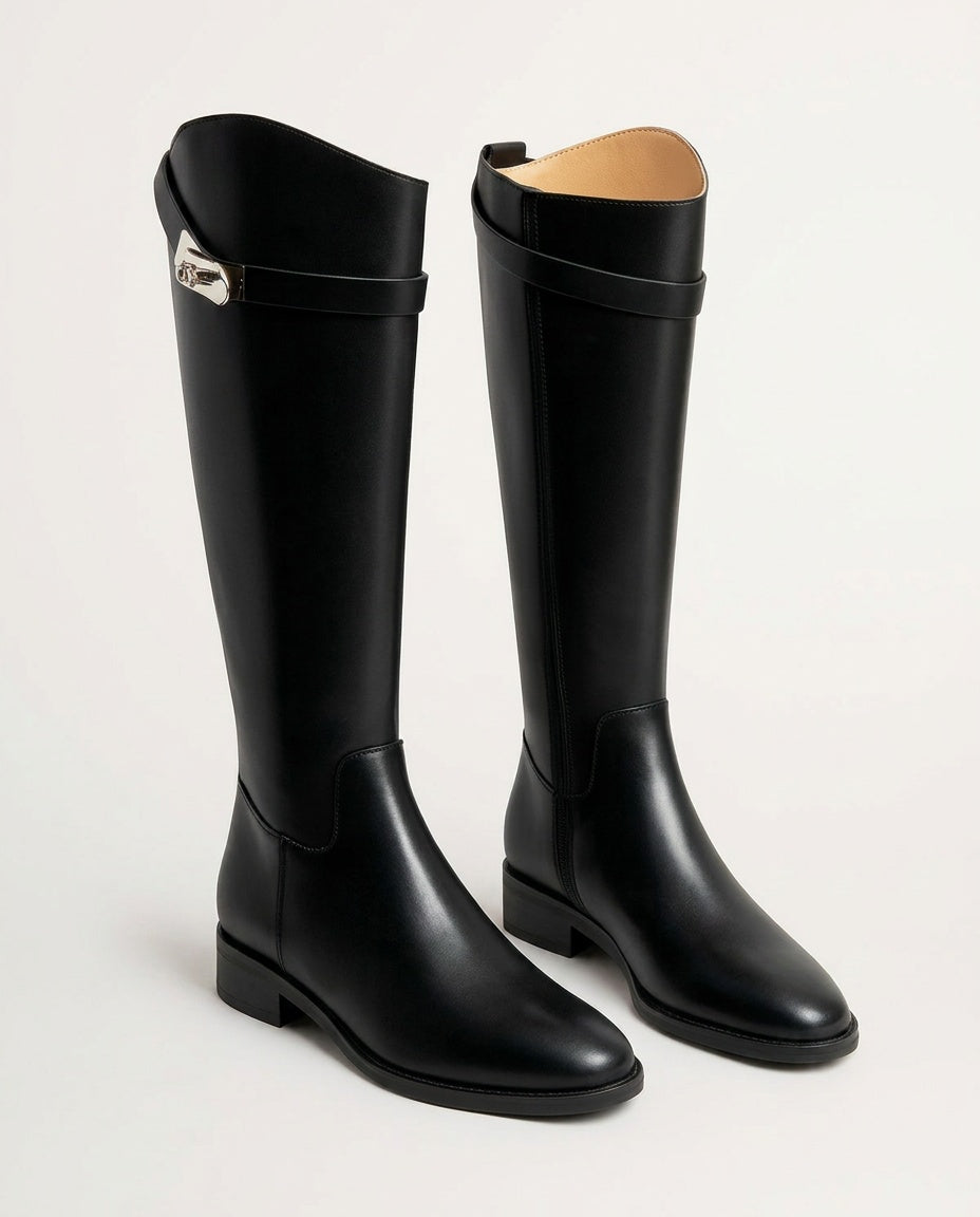 Anouk | Buckle Detail Knee-High Boots