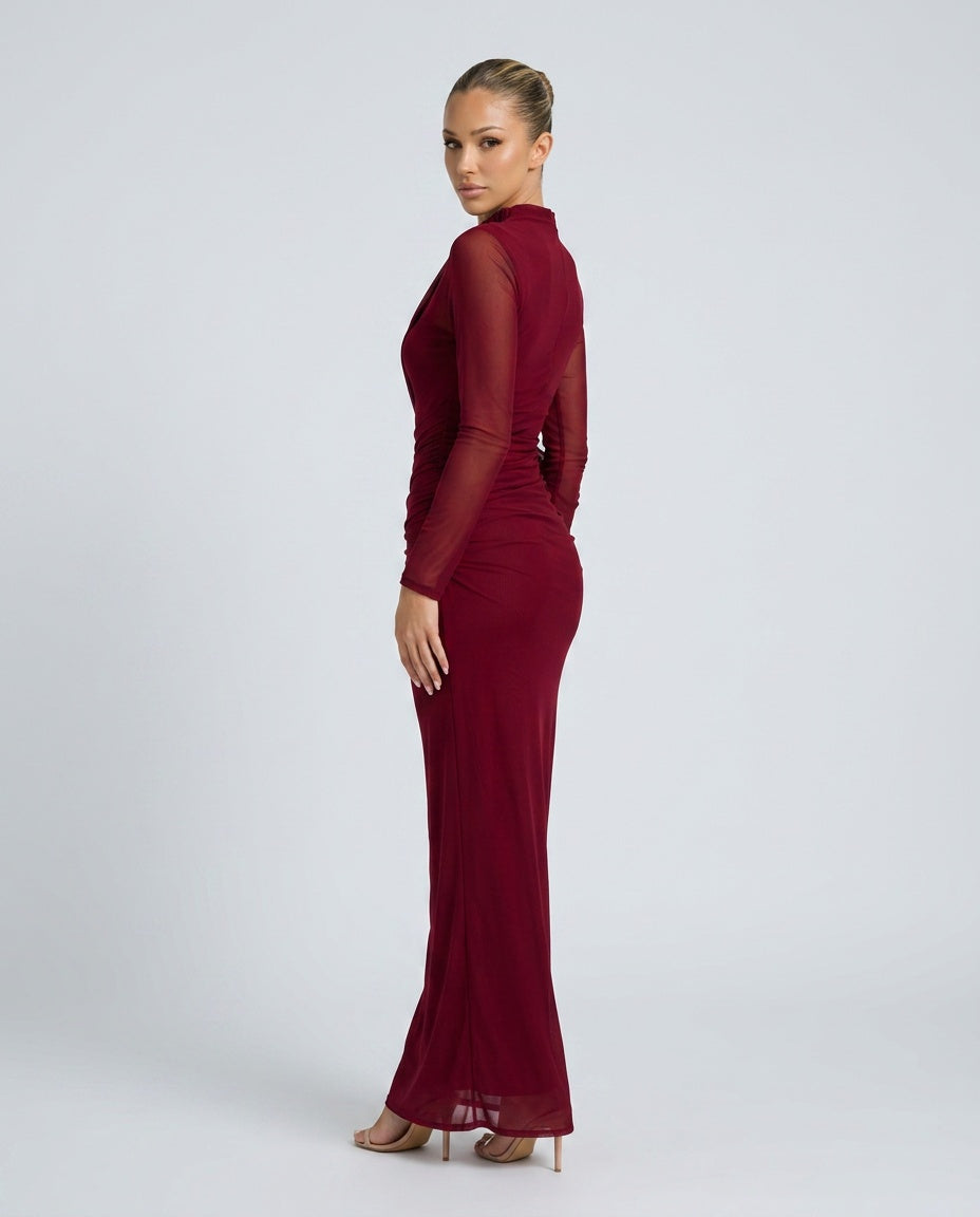 Sienna | Asymmetric Lace-Up Maxi Dress
