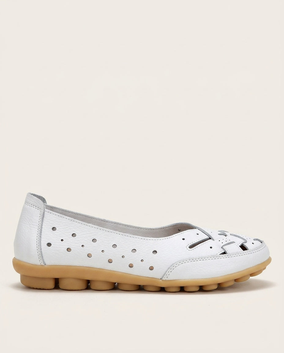 Amara | Perforated Leather Loafers