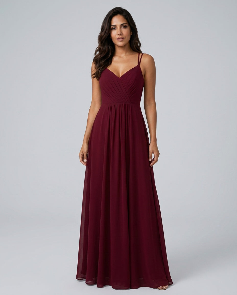 Briella | Sweetheart Ruched A-Line Maxi Dress