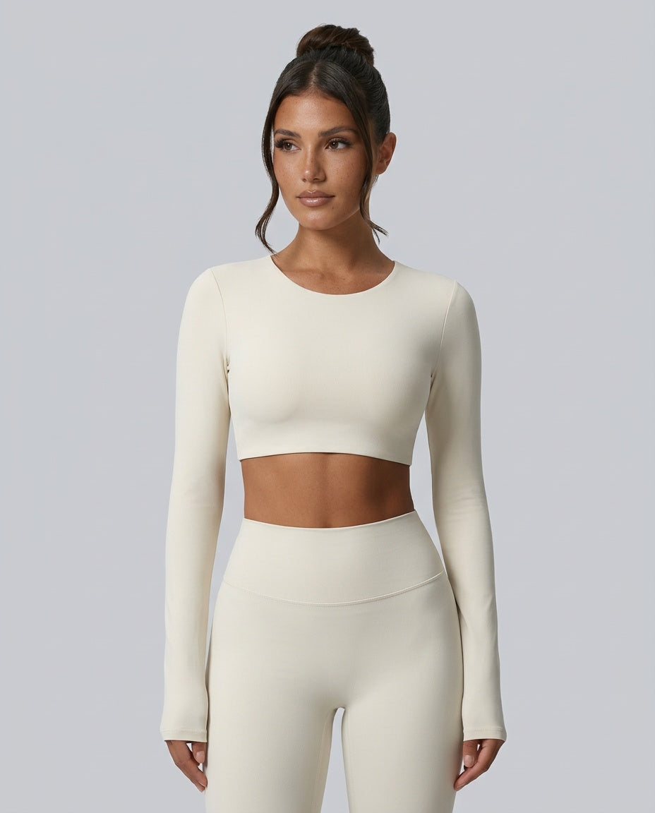 Cleona | Long Sleeve Shaping Compression Crop Top