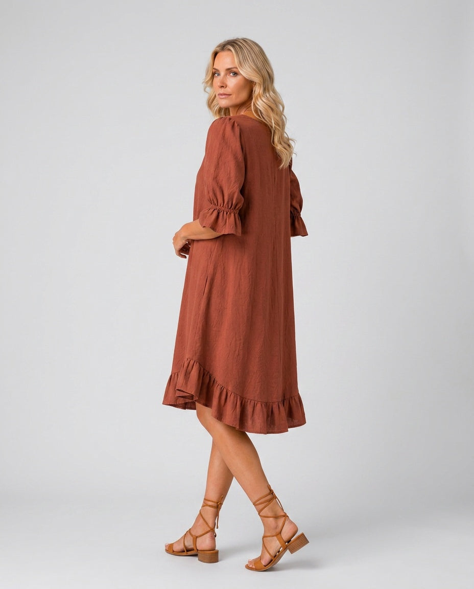 Neva | Relaxed Effortless Comfort Midi Dress