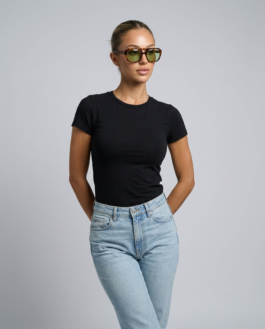 Oval Aviator Tinted Lens Sunglasses