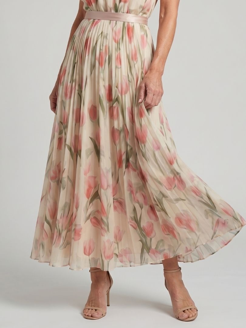 Helena | Halter Neck Floral Midi Dress
