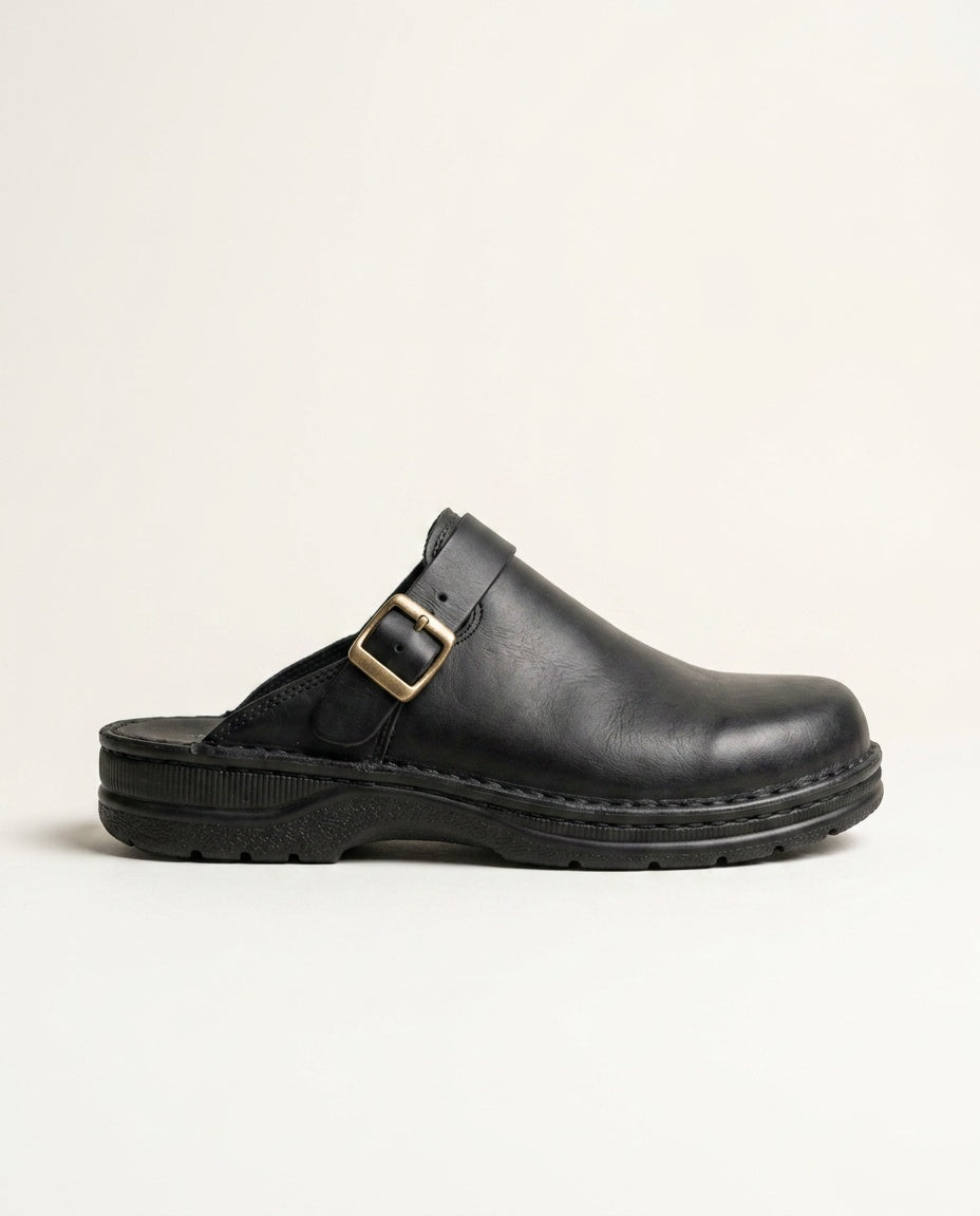 Milan | Minimalist Leather-Look Clogs