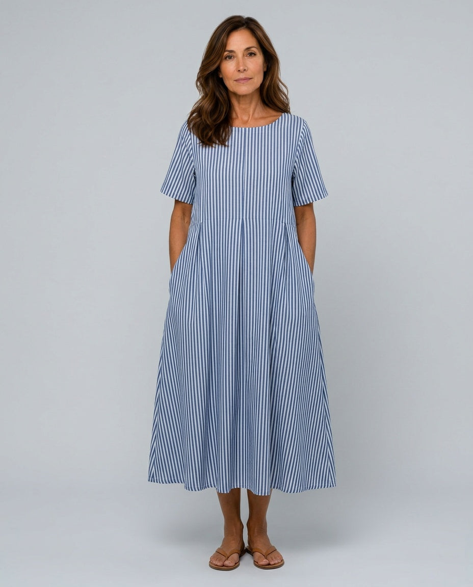 Aubrey | Flowy Floral Print Midi Dress