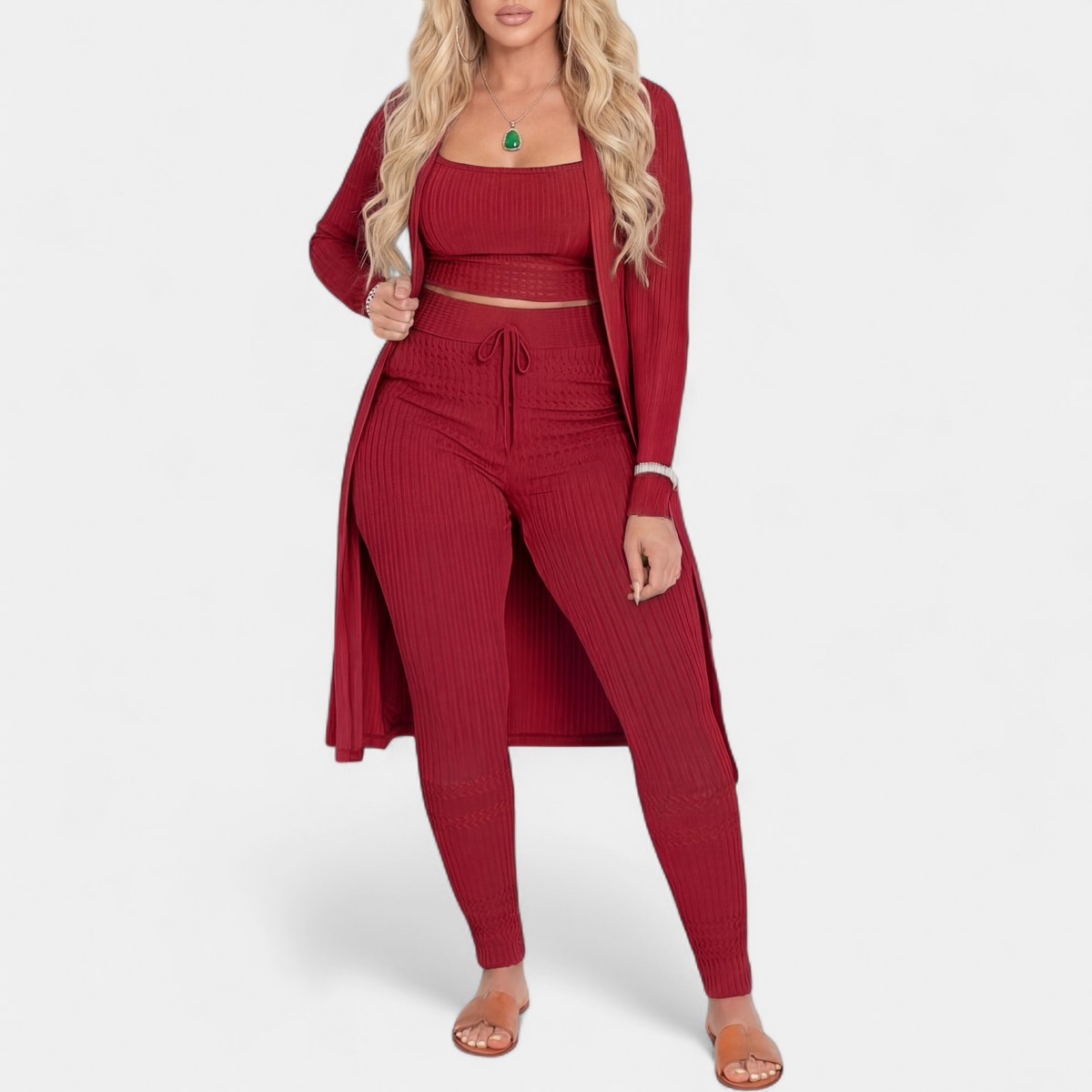 Arielle | Relaxed-Fit Knit Three-Piece Set