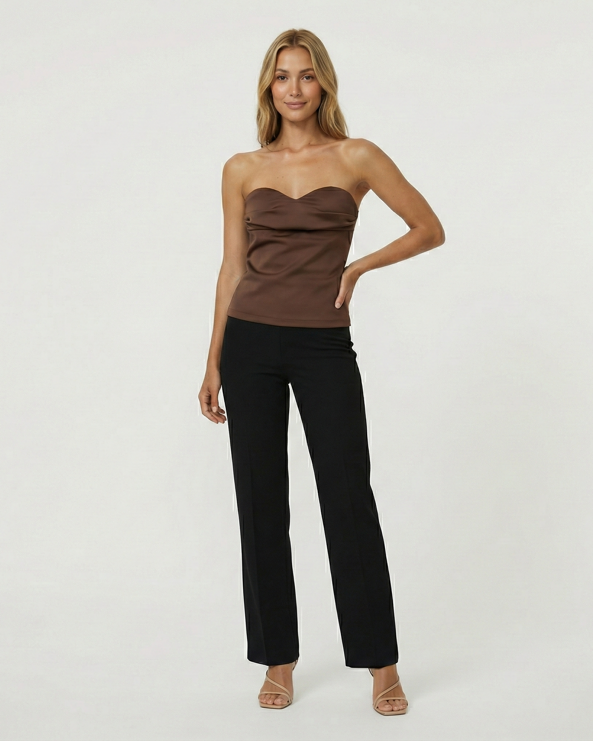 Ada | Strapless Ruched Cropped Top