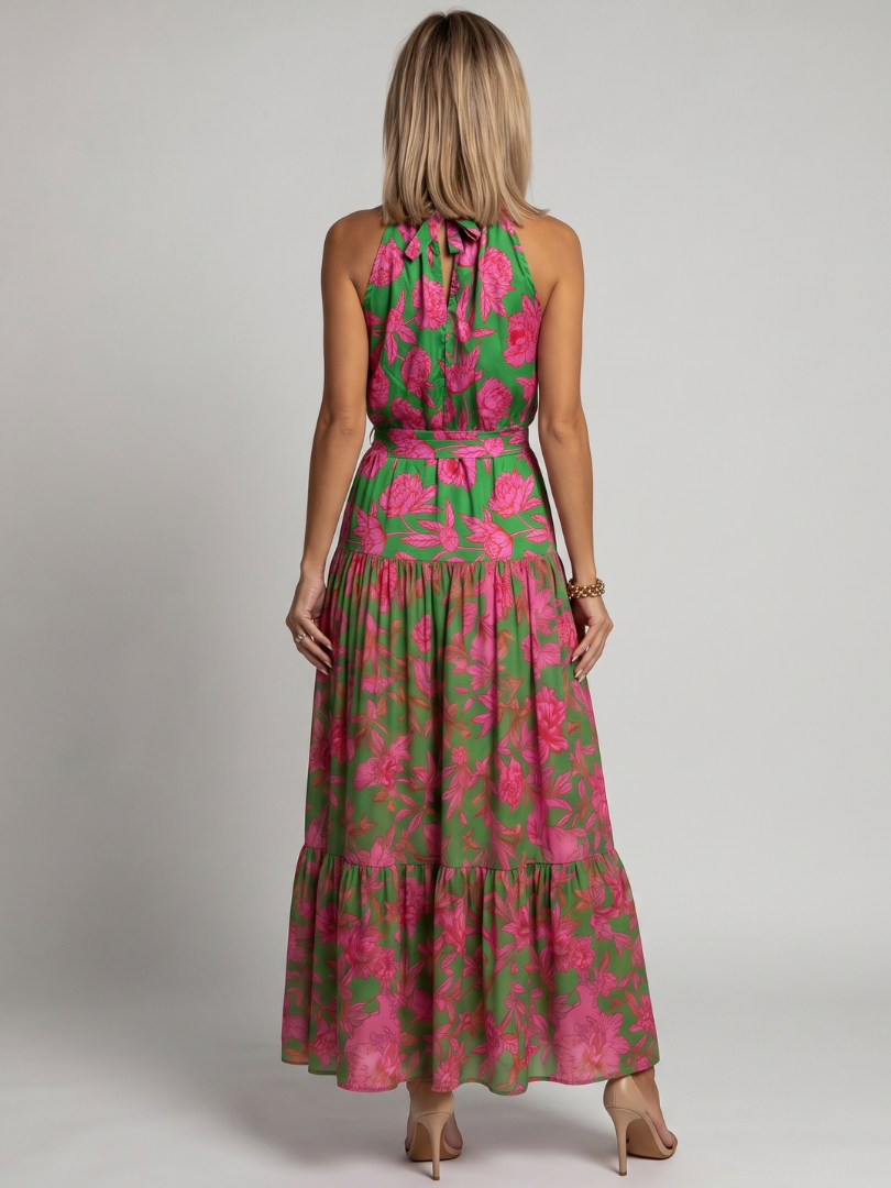 Gemma | Draped Halter Midi Dress
