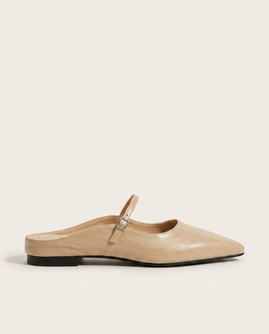 Imogen | Leather-Look Slip-On Mules