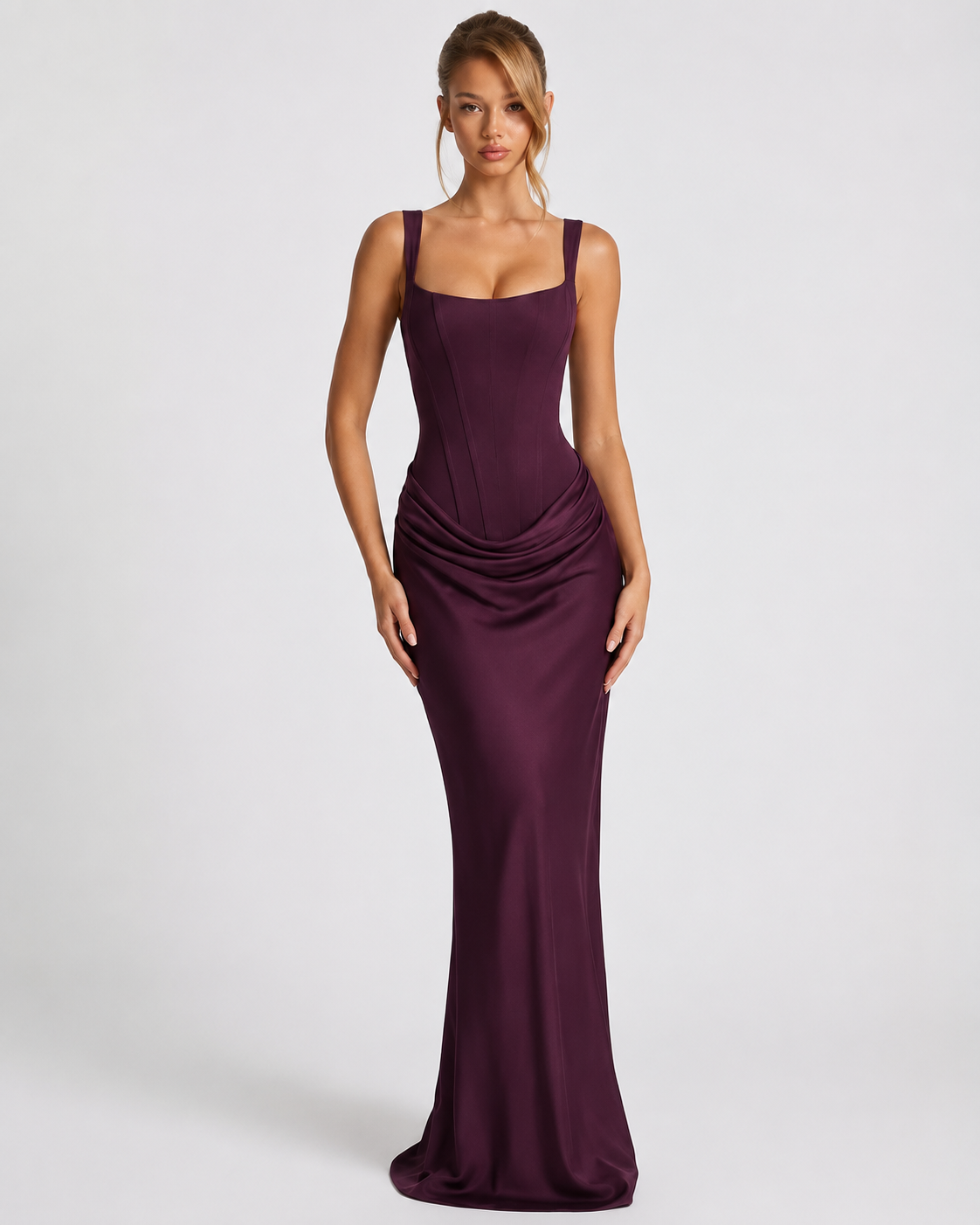 Faye | Corset Draped Maxi Dress