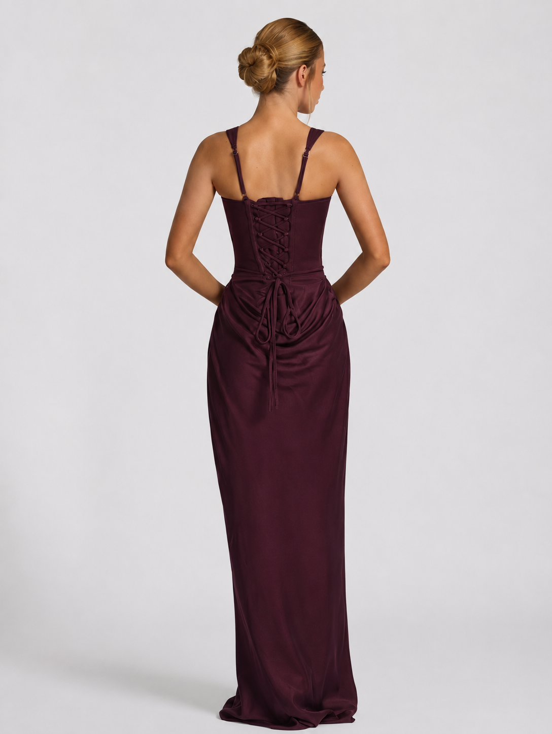 Faye | Corset Draped Maxi Dress