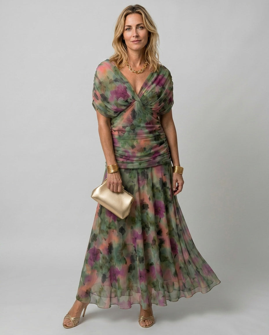 Orlene | Off-Shoulder Flowy Midi Dress