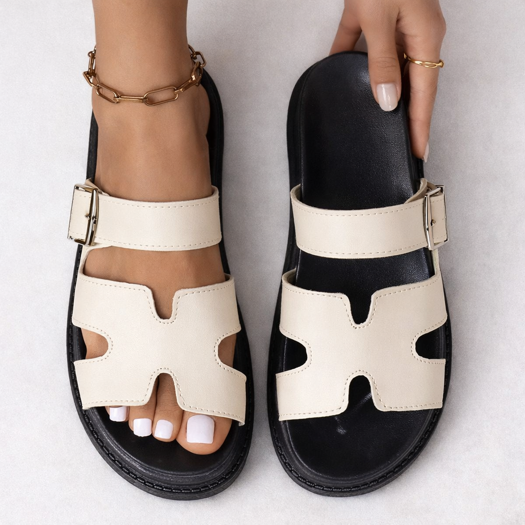 Elin | Chunky H-Strap Platform Sandals