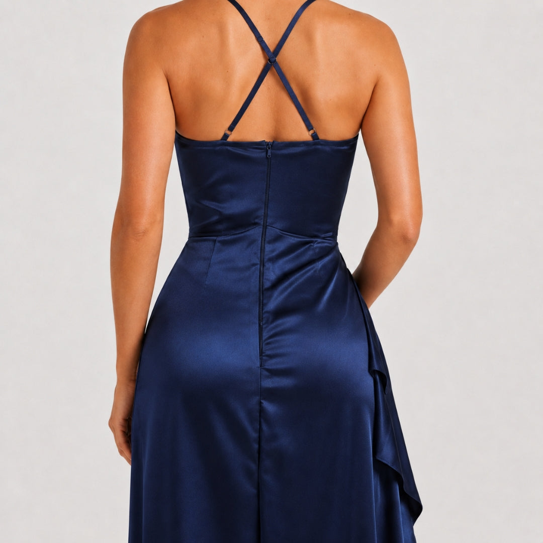 Vivienne | Ruched Silky Soft Bodycon Maxi Dress
