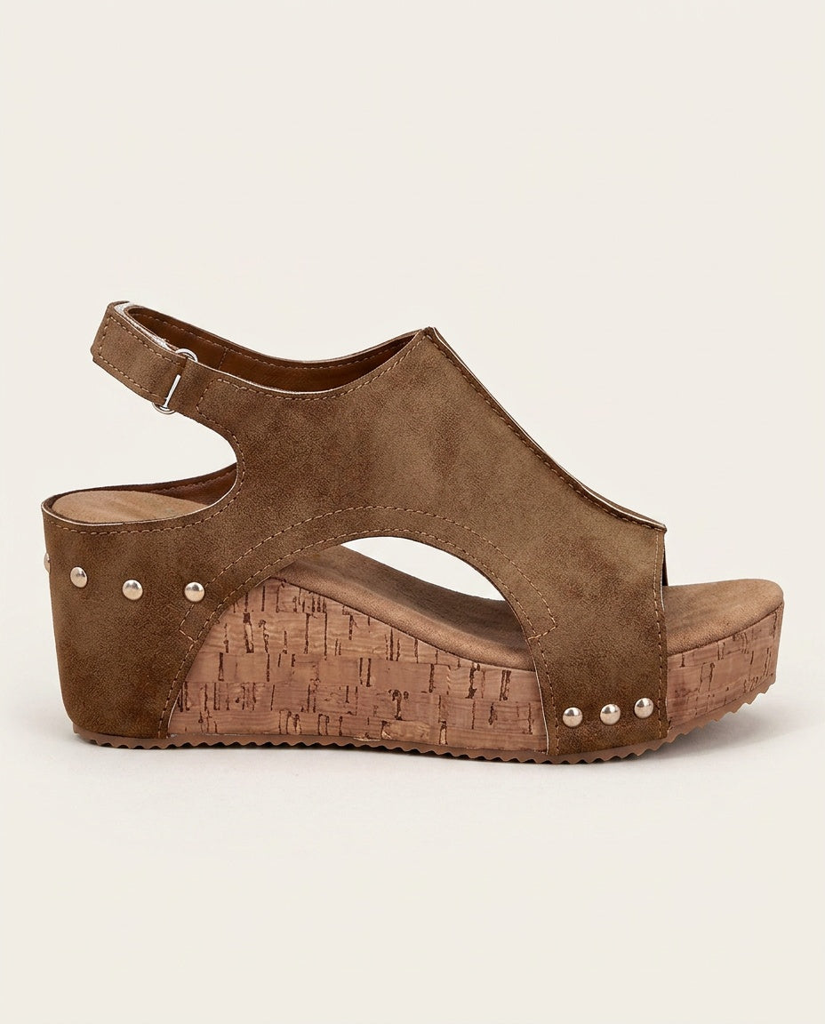 Aurelia | Cushioned Platform Wedge Open Toe Sandals