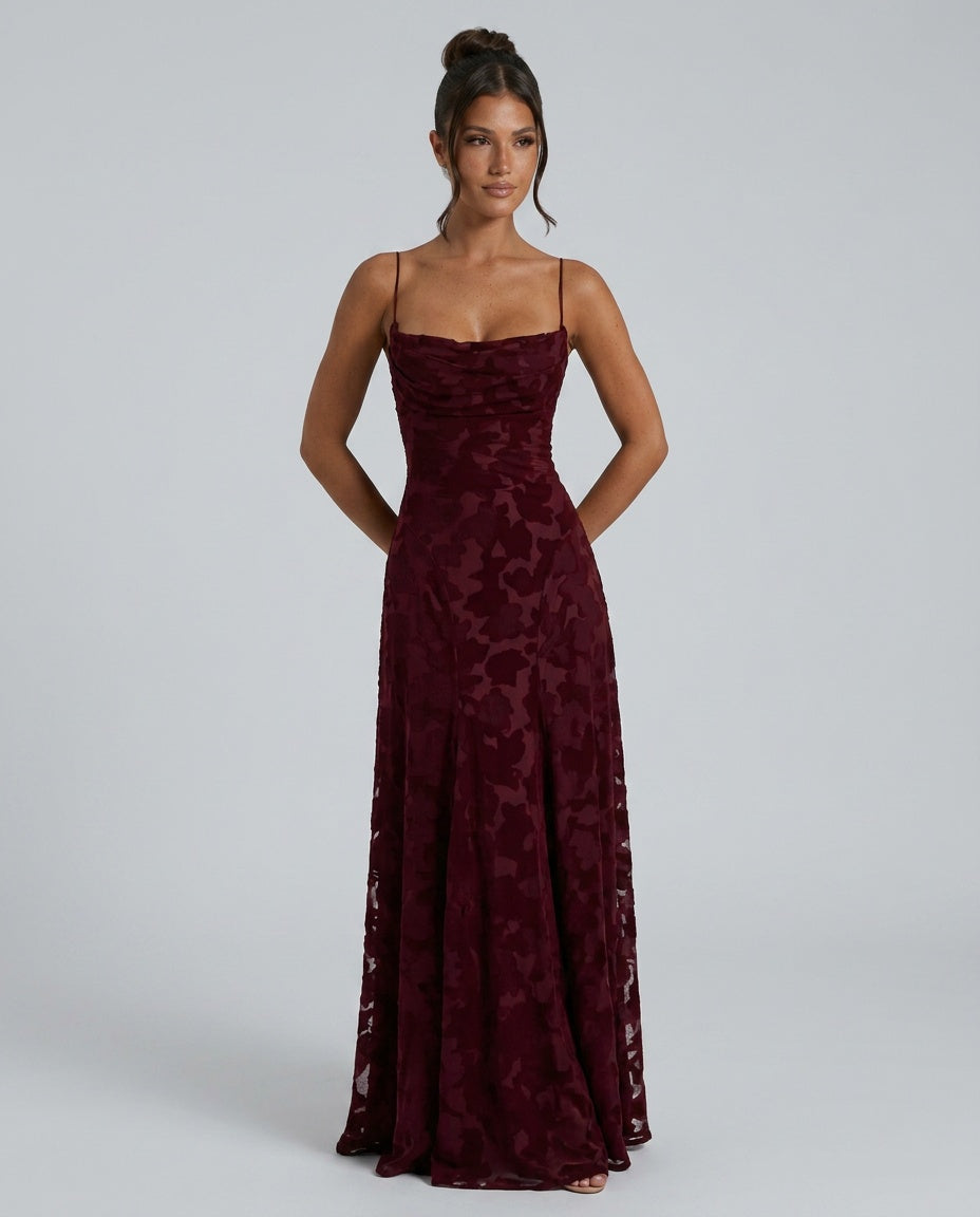 Zinnia | Floral Print Spaghetti Strap Maxi Dress