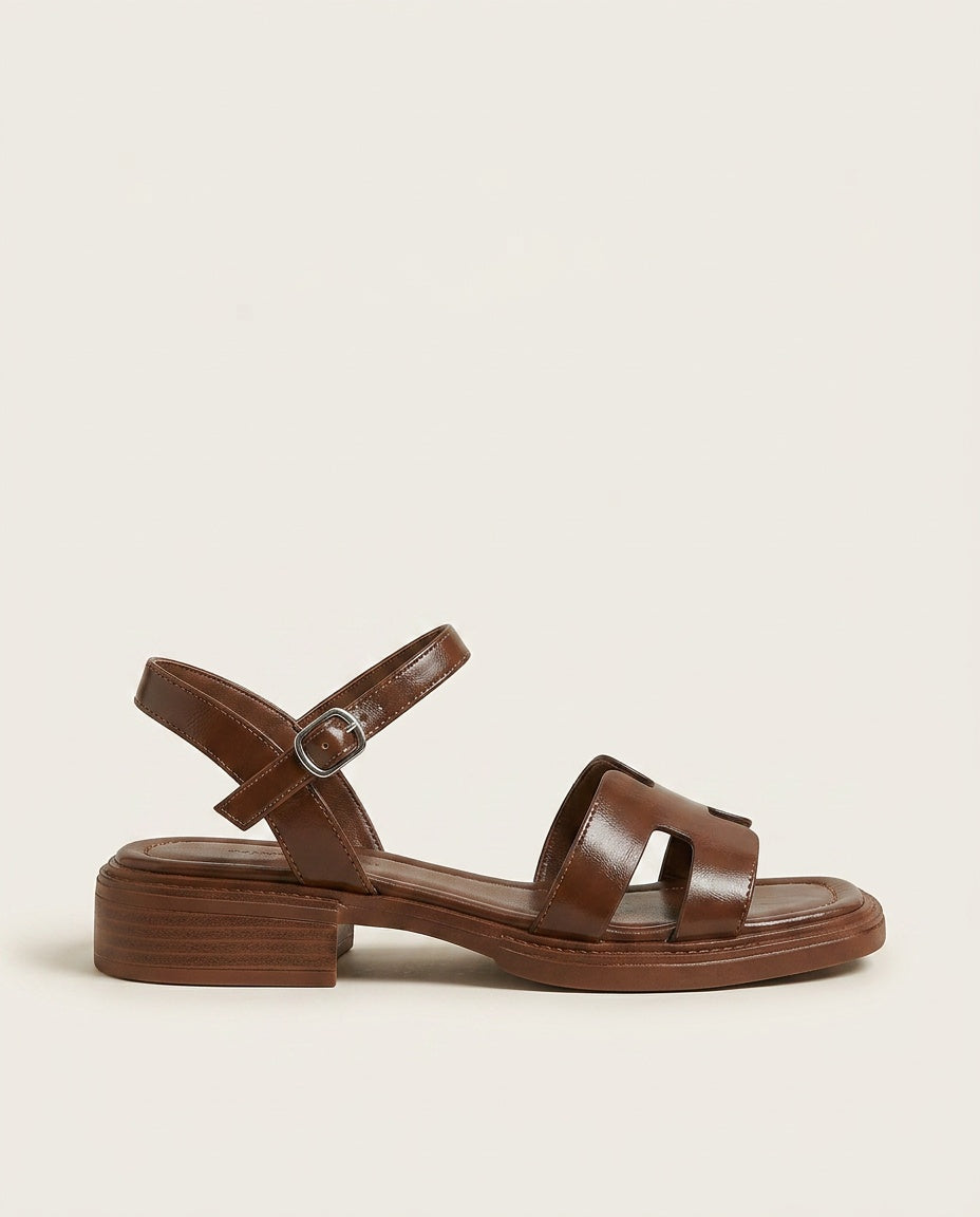 Roma | Strappy Leather-Look Sandals